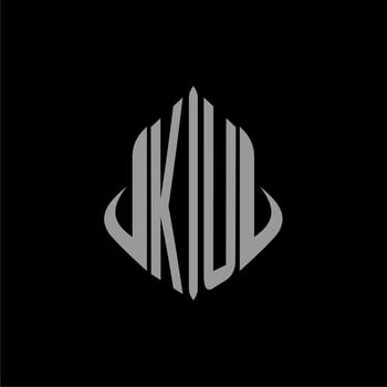 KU initial monogram real estate with building design vector