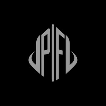 PF initial monogram real estate with building design vector