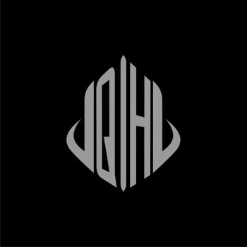 QH initial monogram real estate with building design vector