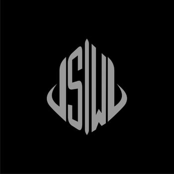 SW initial monogram real estate with building design vector