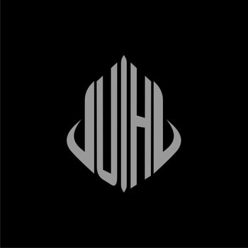 UH initial monogram real estate with building design vector