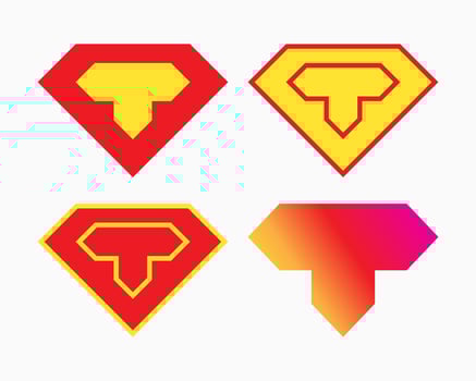 letter T logo design template vector