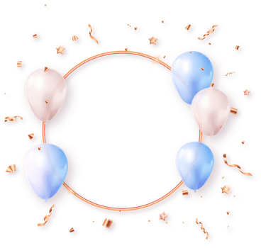 Colorful Balloons Birthday Decoration png