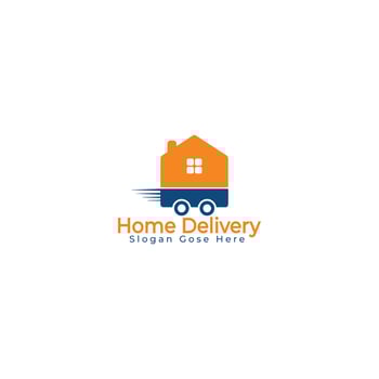 Home Delivery Vector Logo Design.