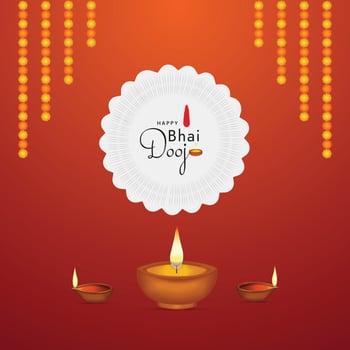 Happy Bhai Dooj Social Media Post vector