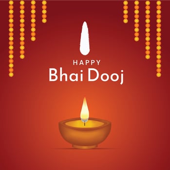 Happy Bhai Dooj Social Media Post vector
