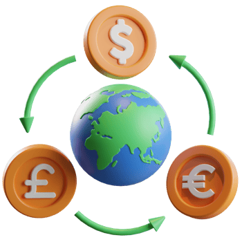Currency Exchange 3d Illustration png