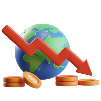 Global Economy Income 3d Illustration png