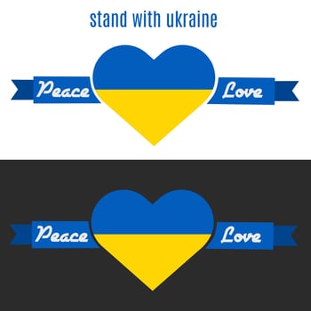 illustration vector of stand with ukraine,love for ukraine perfect for poster,etc.