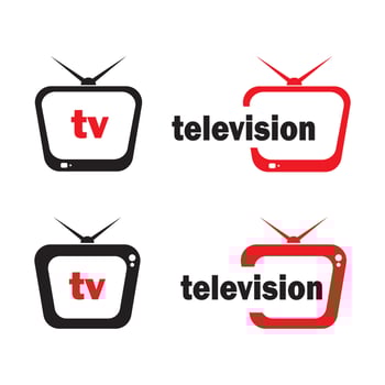 tv technology logo design vector