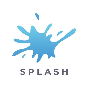 Creative design logo template abstract modern colorful geometric fluid splash element. Logos for businesses, banners, labels, posters and placards. vector