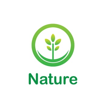 nature leaf logo green vector