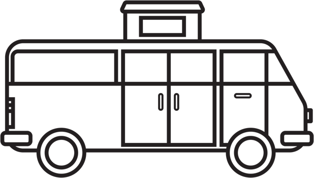 camping car outline drawing png