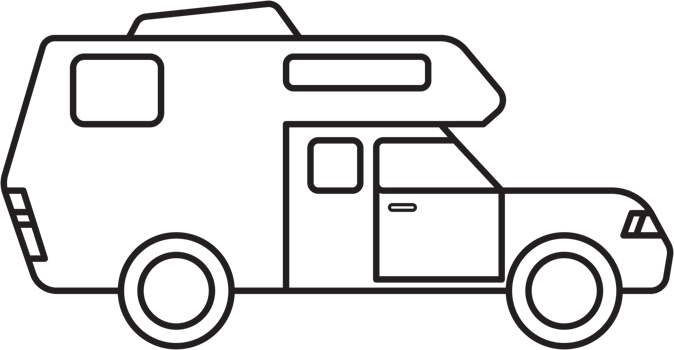 camping car outline drawing png