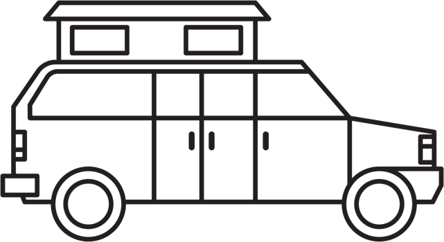 camping car outline drawing png