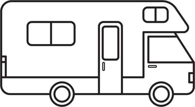 camping car outline drawing png