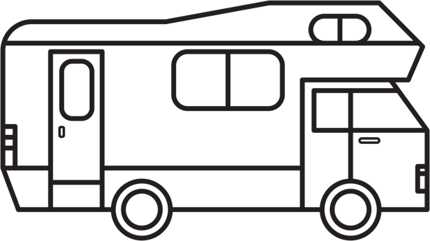 camping car outline drawing png