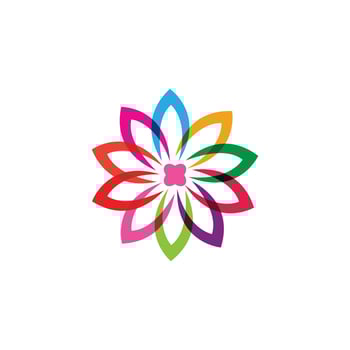 Plumeria flower logo vector
