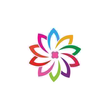 Plumeria flower logo vector