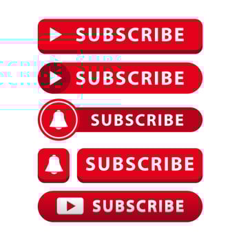 Subscribe Button for Video Channel vector