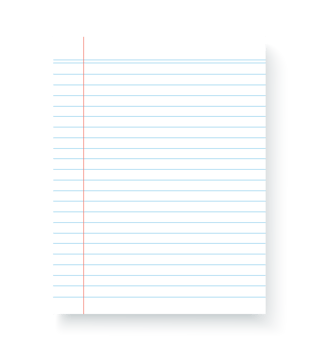 Blank notebook paper sheet with lines illustration png