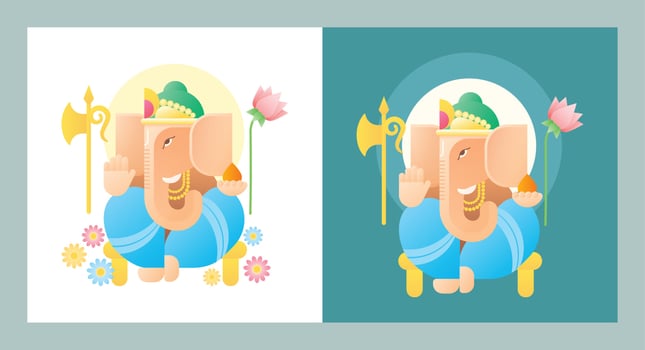 Indian religious festival ganesh chaturthi social media banner template vector