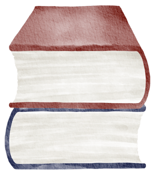 Love book reading watercolor books hand painted png
