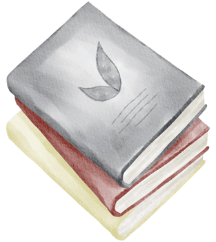 Love book reading watercolor books hand painted png