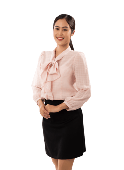 Portrait of a smiling asian woman cutout, Png file