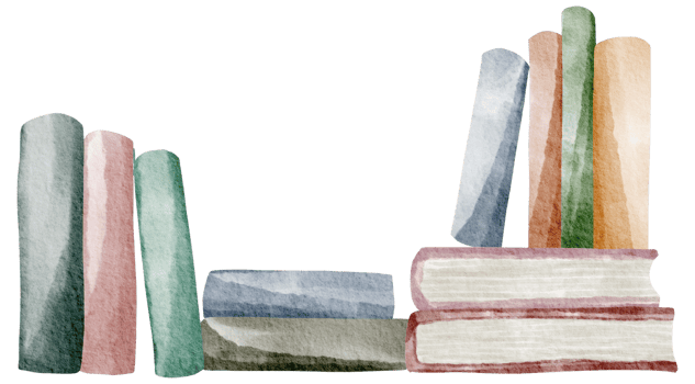 Love book reading watercolor books hand painted png