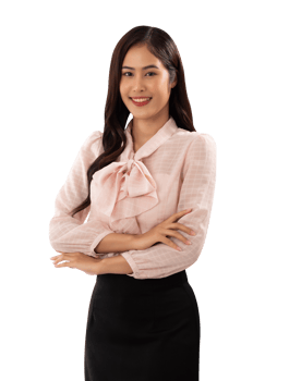 Portrait of a smiling asian woman cutout, Png file