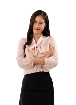 Portrait of a smiling asian woman cutout, Png file