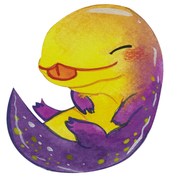 Cute animal character watercolor png