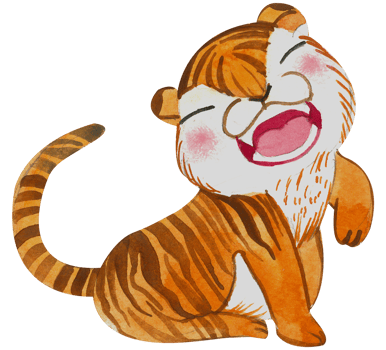 Cute animal character watercolor png