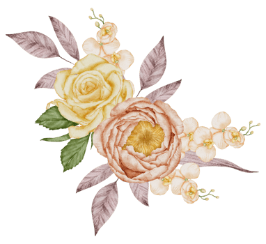 Watercolor Orange Floral Botanical png