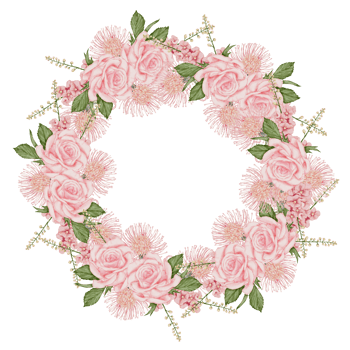Watercolor Pink Floral Botanical png