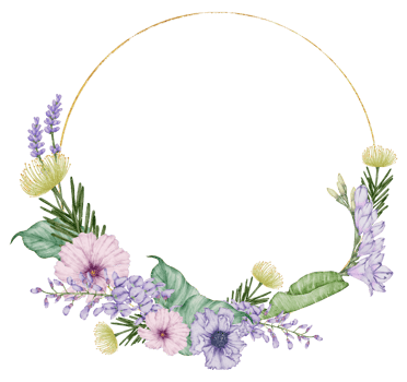 Watercolor Violet Floral Botanical png
