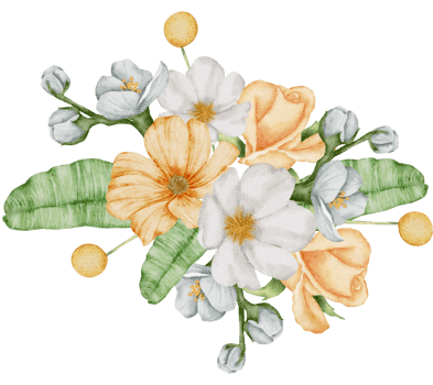 Watercolor Yellow Floral Botanical png