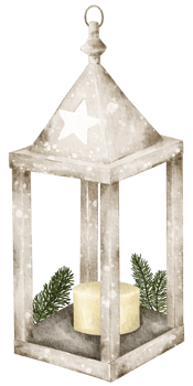 Winter Christmas ornament watercolor element png