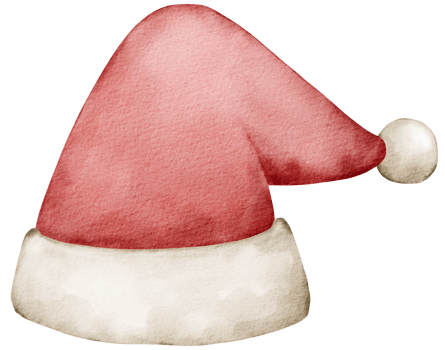Winter Christmas ornament watercolor element png