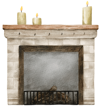 Winter Christmas ornament watercolor element png