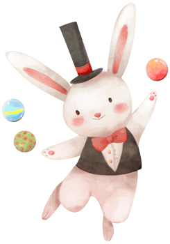 Circus funny cartoon watercolor png