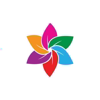 Plumeria flower logo vector