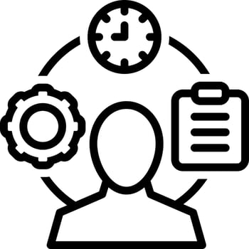 line icon for management vector