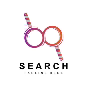 Search Logo Design, Detective Illustration, Home search, Glass Lens, Company Brand Vector