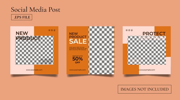 Beauty social media post banner template vector