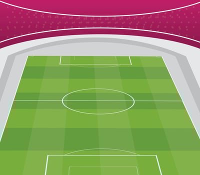 Green football stadium illustration vector