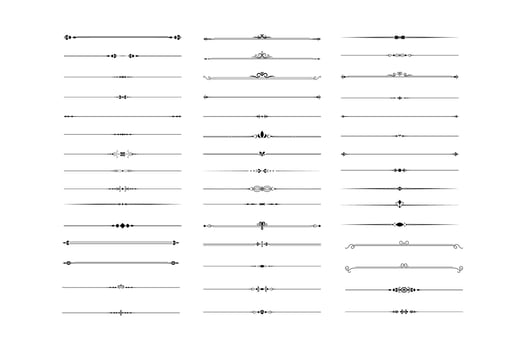 Classical Ornamental Divider Lines vector