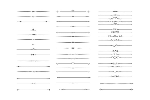 Classical Ornamental Divider Lines vector
