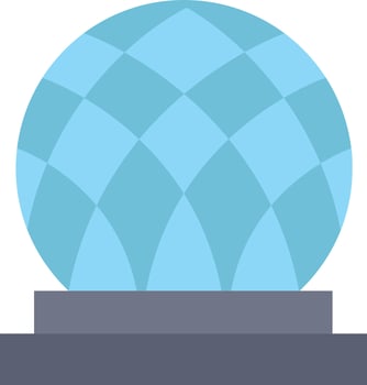 Building Canada City Dome  Flat Color Icon Vector icon banner Template